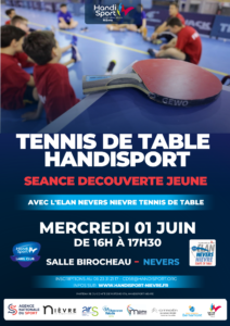 SEANCE DECOUVERTE TENNIS DE TABLE HANDISPORT JEUNE