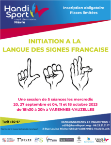 NOUVELLE SESSION D’INITIATION LSF